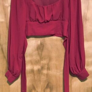 FOREVER 21 RED WOMEN FASHION BLOUSE